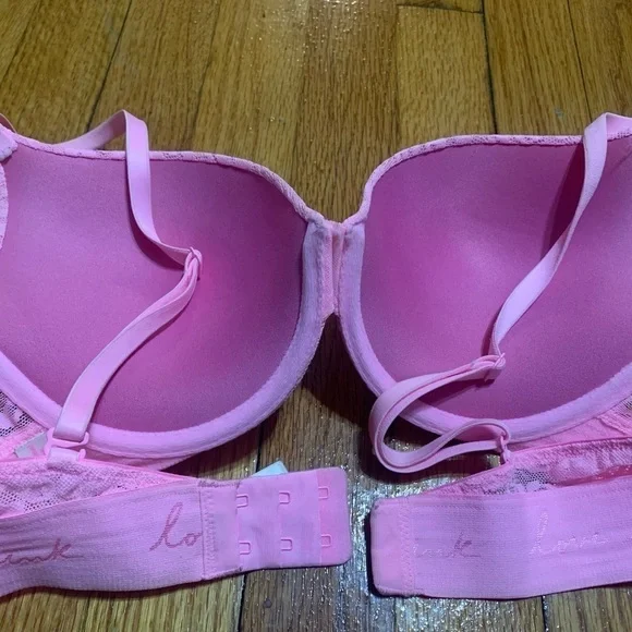 PINK Victoria's Secret Light Pink Lace Push-Up Bra - Picture 5 of 8